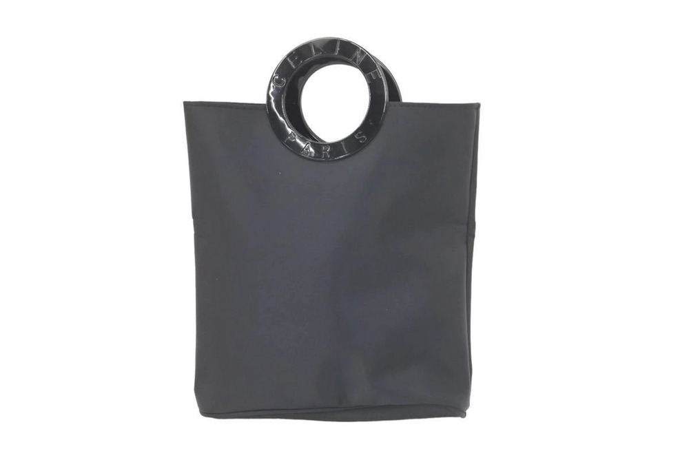 Celine Circle Ring Handle Handbag Bag Acrylic Black